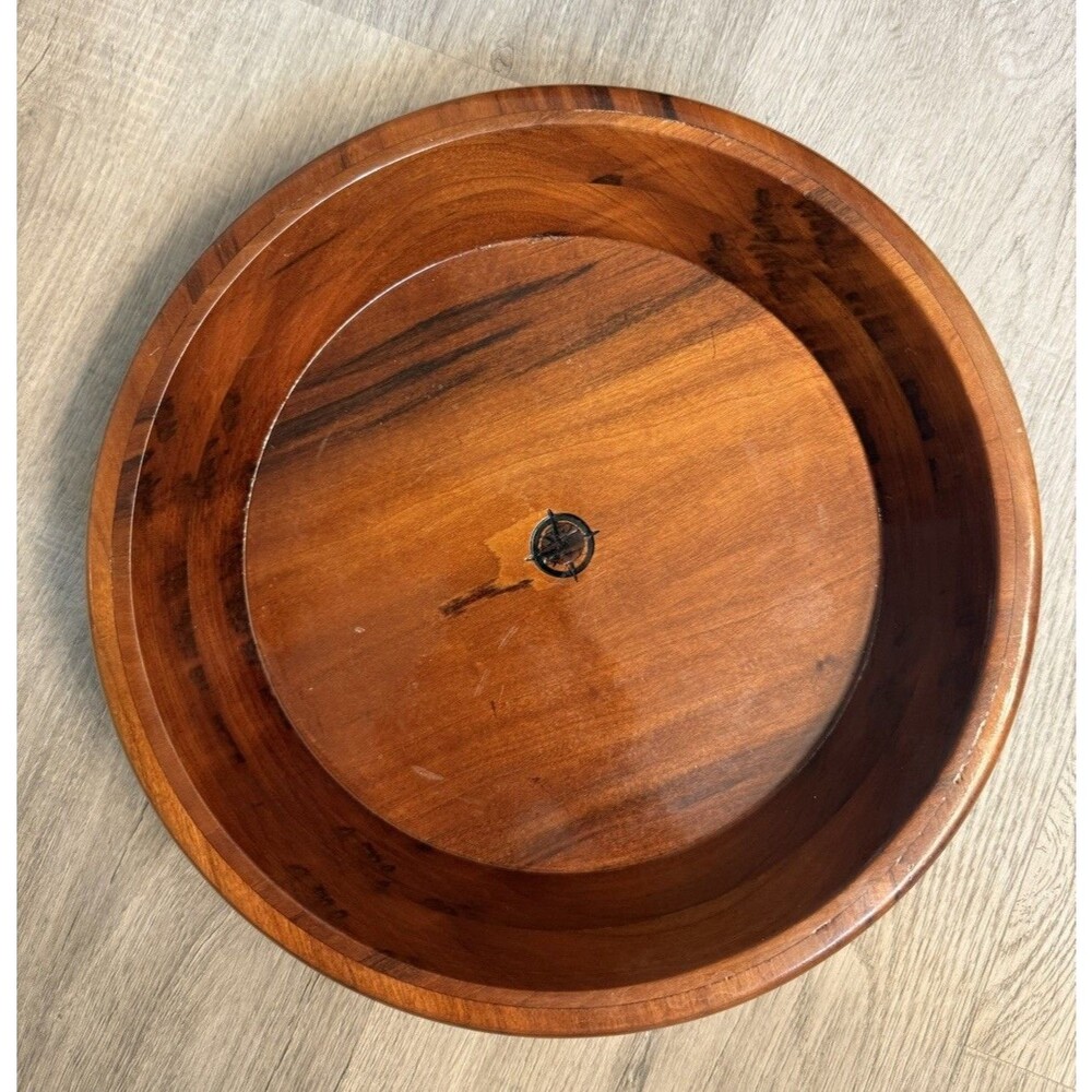 Hand Carved Polish Wood Plate 11.5” Made By Rivers 4 Woodwork Paducah.